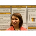 Lisa Emery in front of research poster